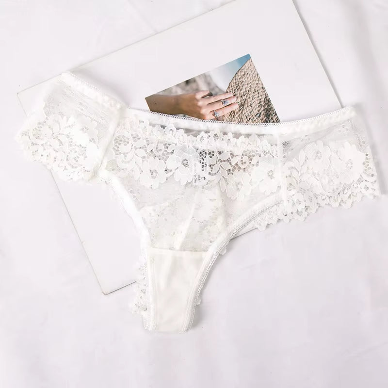 New Women Sexy Lace Panties Underwear Female Low-Rise Culottes Femme Bragas Mujer Cotton Crotch Breathable Lace Lingerie Panty